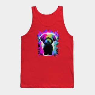 Maltese Dog Colorful Artwork Tank Top